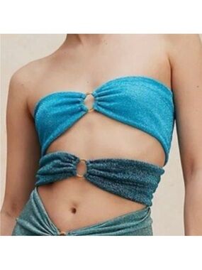 NWT BAOBAB Isla Cutout Maxi Top Blue Large